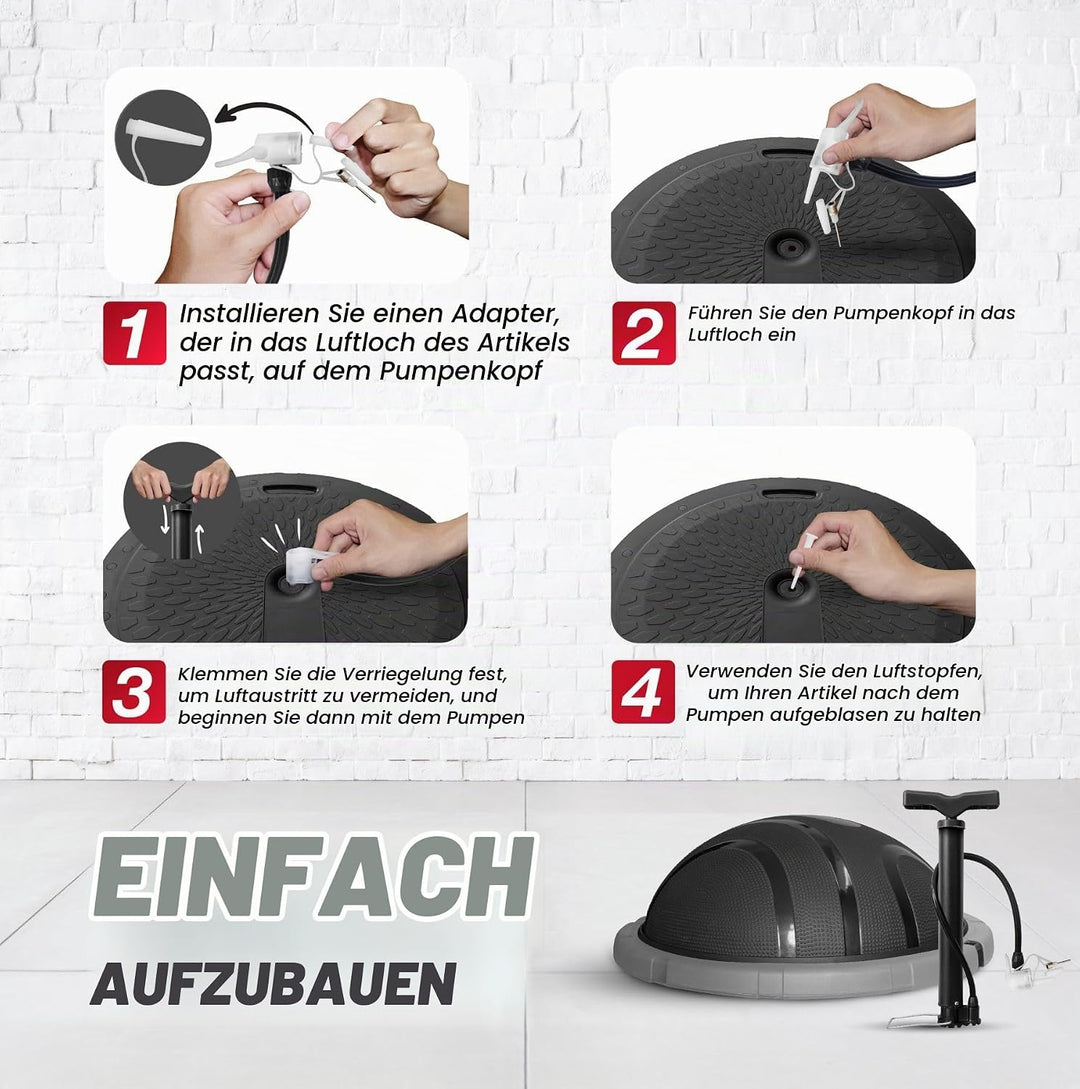 Yes4All Balance Ball Trainer Half Ball, Premium-Balance-Trainer-Board mit 60cm Rutschfester Ballober