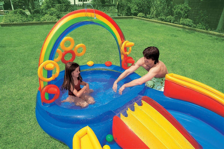 INTEX Inflatable Kids Rainbow Ring Water Play Center 57453EP by Intex