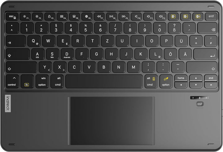 Inateck Tablet Tastatur mit Touchpad, Bluetooth Tastatur kompatibel mit Android/iOS-Systeme/Smartpho