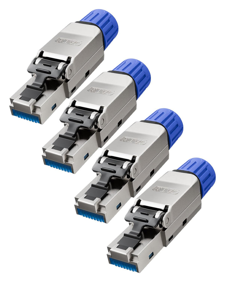 VCELINK RJ45 Stecker Werkzeuglos für Verlegekabel Cat8 Cat7 Netzwerkstecker Werkzeuglos Feldkonfekti
