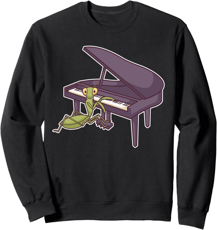 Pianist Klavierspieler Flügel Piano I Insekt Gottesanbeterin Sweatshirt