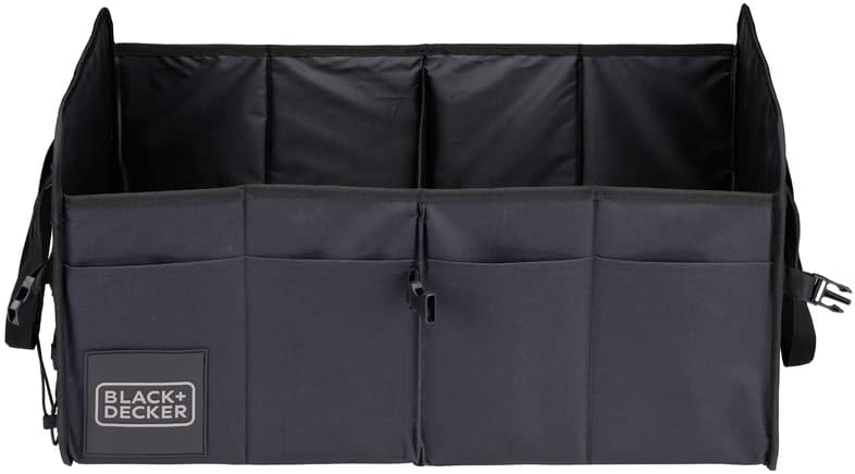 BLACK+DECKER Trunk Storage Box - 59 x 36 x 30 CM - 2 Fächer - zusätzliche Seitenfächer - mit Griffen