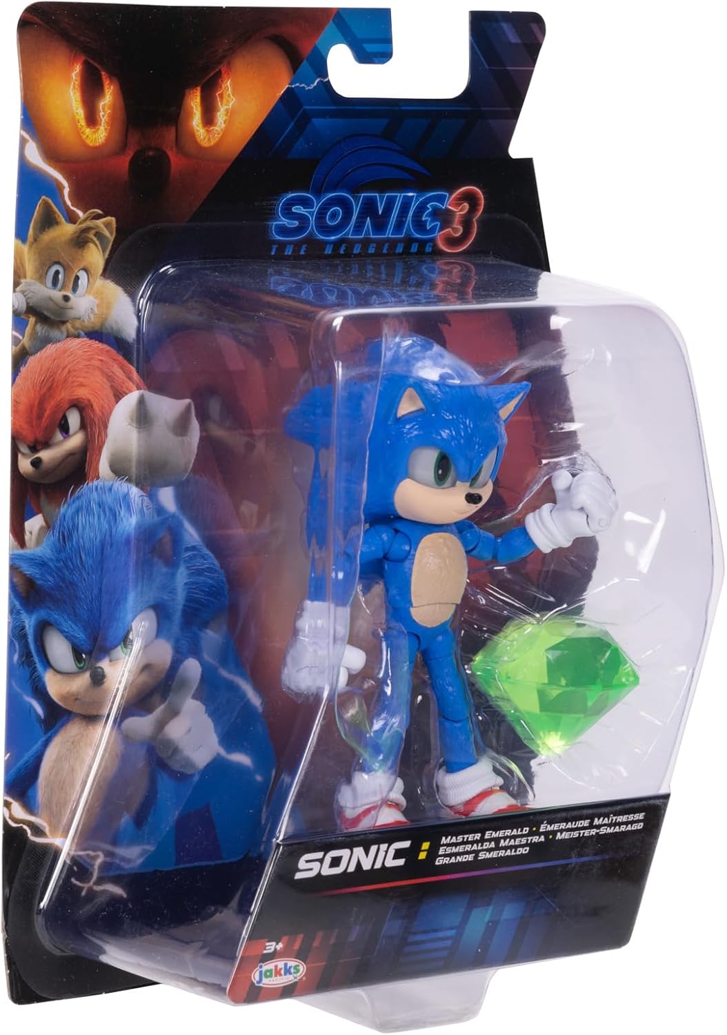 Sonic The Hedgehog Sonic 3 Movie Sonic mit Smaragd-Accessoire, Spielzeugfigur von Jakks Pacific, 13