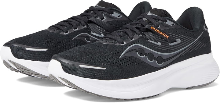 Saucony Herren Guide 16 Sneaker 46 EU Schwarz Weiss, 46 EU Schwarz Weiss