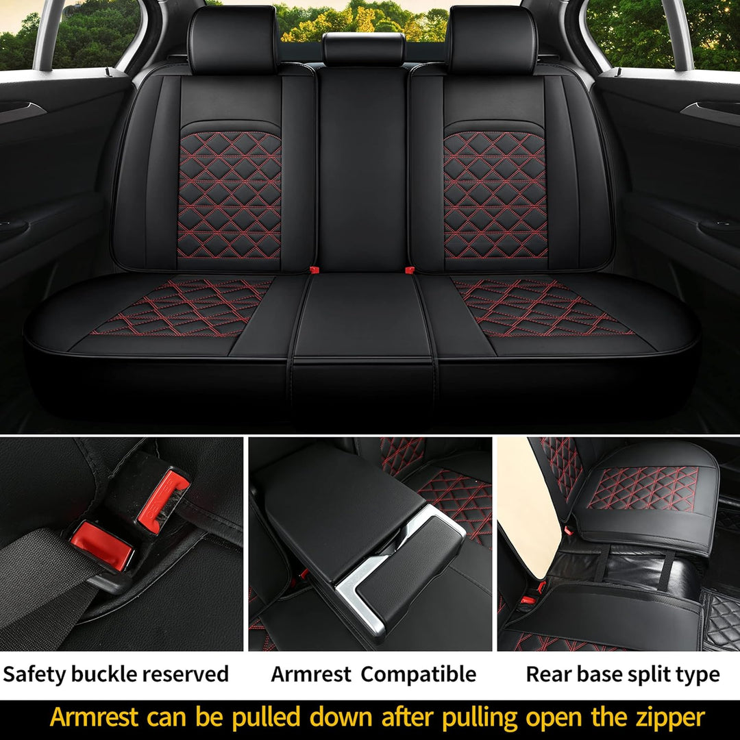 JDWBT Luxus Autositzbezüge Kunstleder Komplettset, Sitzbezüge Auto Universal, Auto sitzbezüge Kompat