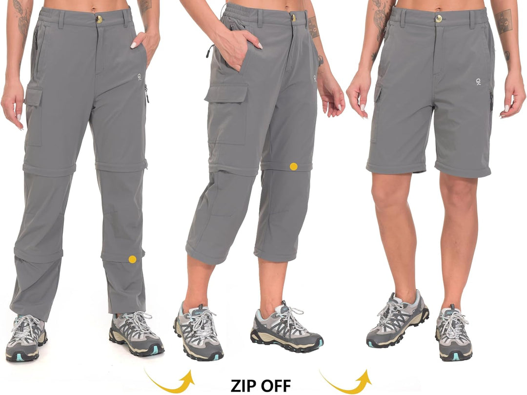 Little Donkey Andy Wanderhose Damen Zip Off Stretch Cabrio Softshellhose Schnell Trocknende mit Reis