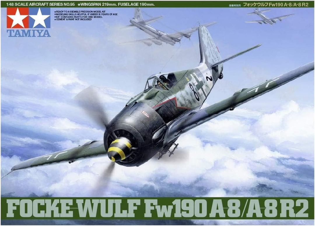Tamiya 300061095 - 1:48 WWII Deutsche Focke Wulf Fw190 A-8/A-8R2