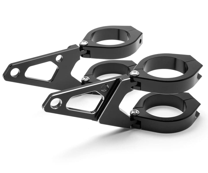 Schwarz Motorrad Scheinwerfer-Halter für 54-55mm Gabel - CNC Bearbeitet