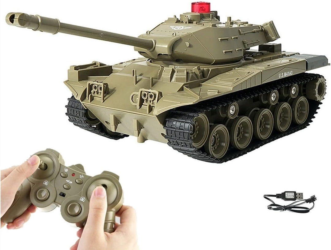 WEECOC RC Panzer Militär LKW Fahrzeuge RC Auto 2,4 GHz Funkgesteuertes Militär-Kampfpanzer Spielzeug