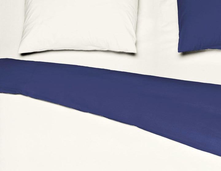 MISTRAL HOME Uni Einfarbig Wende Bettwäsche Edel Perkal 100% Ägyptische Baumwolle, Farbe:Pristine-Da