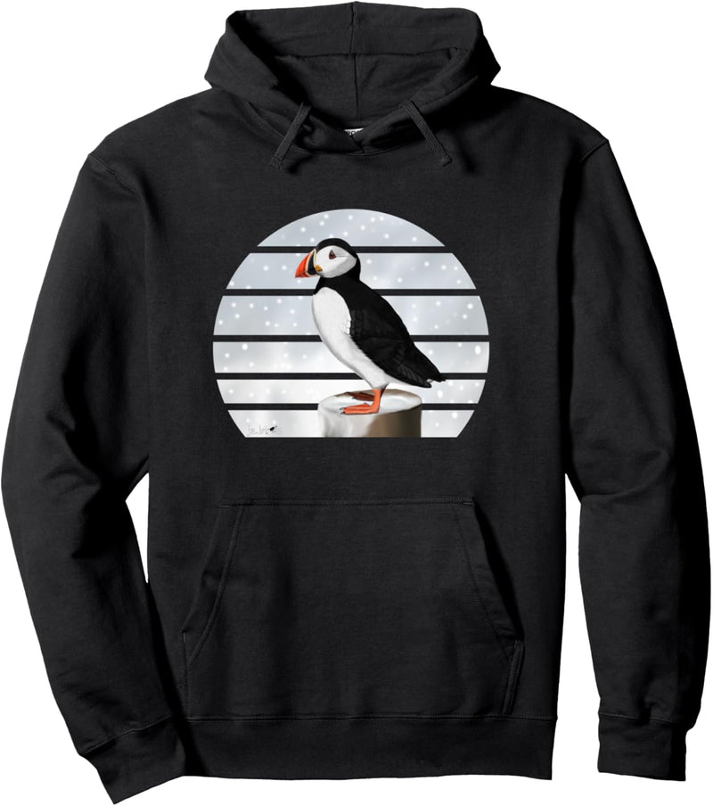 Papageitaucher im Schnee Vogel Weihnachten Vogelfreund Pullover Hoodie