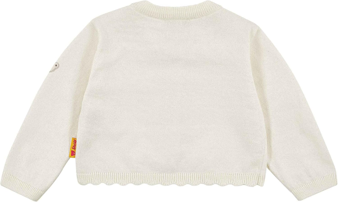 Steiff Baby-Mädchen Strickjacke Leichte Baumwolljacke 56 Cloud Dancer, 56 Cloud Dancer