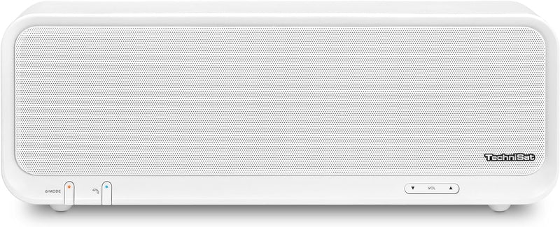 TechniSat Bluspeaker Bluetooth-Stereo Lautsprecher schwarz weiss, weiss