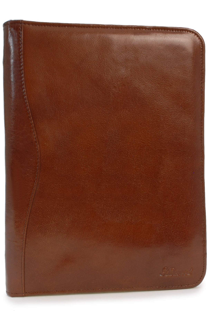 Ashwood - Herren Leder A4 Notizbuchtasche - Schreibmappe mit Reissverschluss - Konferenzmappe Passen