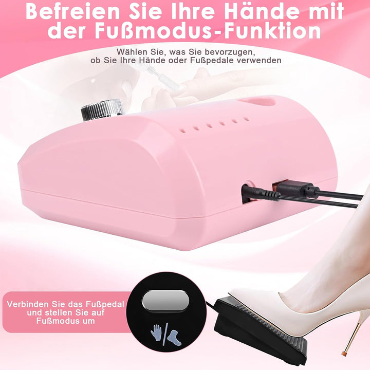 Nagelfräser Elektrisch für Gelnägel 45000 U/Min Maniküre Pediküre Set Elektrische Nagelfräser Profes