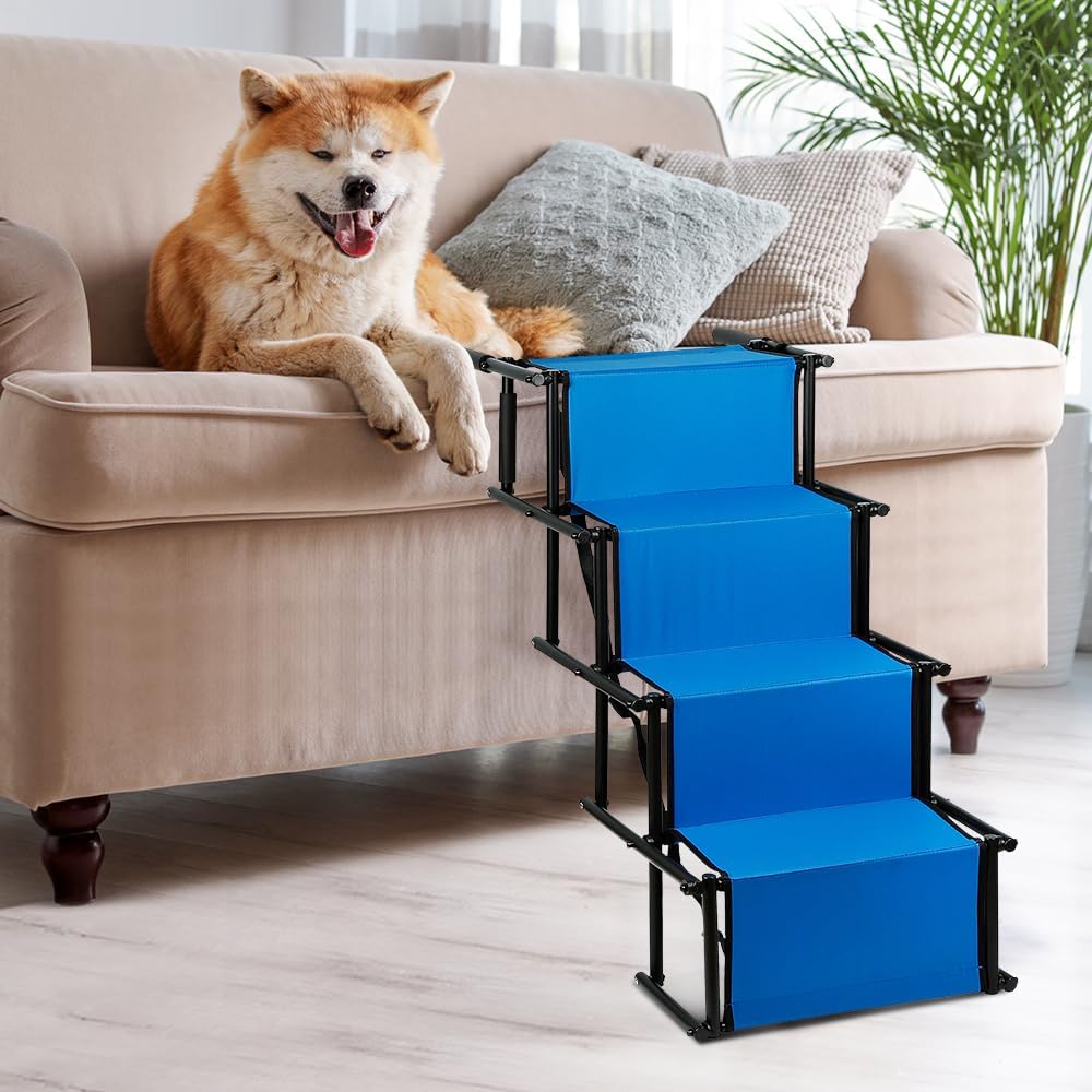 OHMG Hundetreppe Auto,Hunderampe Auto klappbar,Einstiegshilfe Hund Auto,Rampe Hund,Treppen/Stufen Fü