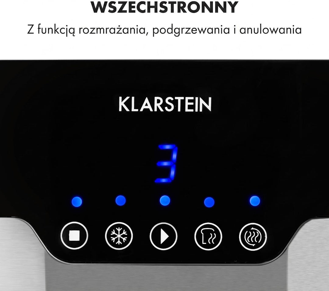 Klarstein Arabica Toaster - 920W, Touch-Bedienfeld, LED-Display, Auftau, Aufwärm- und Abbruchfunktio