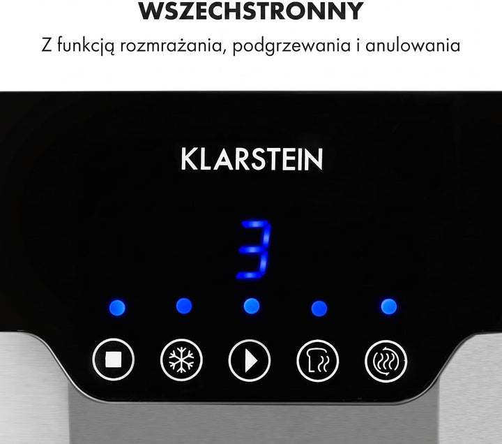 Klarstein Arabica Toaster - 920W, Touch-Bedienfeld, LED-Display, Auftau, Aufwärm- und Abbruchfunktio