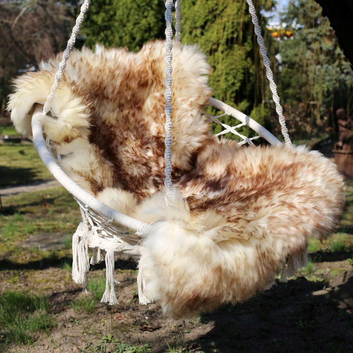 Hollert Lammfell - GEFLAMMT Merino Schaffell Läufer Echt Fell Dekoration Sitzunterlage Grösse 110-12