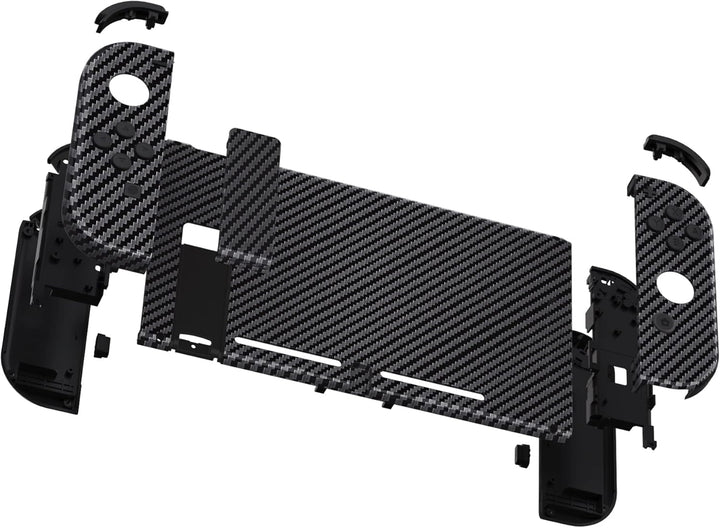 eXtremeRate Hülle Case für Nintendo Switch Joycon/Konsole, Rückgehäuse&Kickstand für Switch Console,