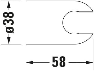 Duravit Universal Brausehalterung, Duschkopfhalterung für Handbrausen, Brausehalter, Chrom, Chrom