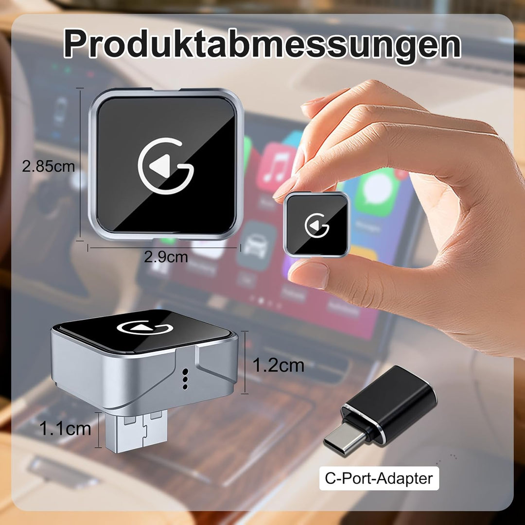 carplay Wireless Adapter, Android Auto Wireless Adapter für iPhone ios 10+ und Android 11+ System, S
