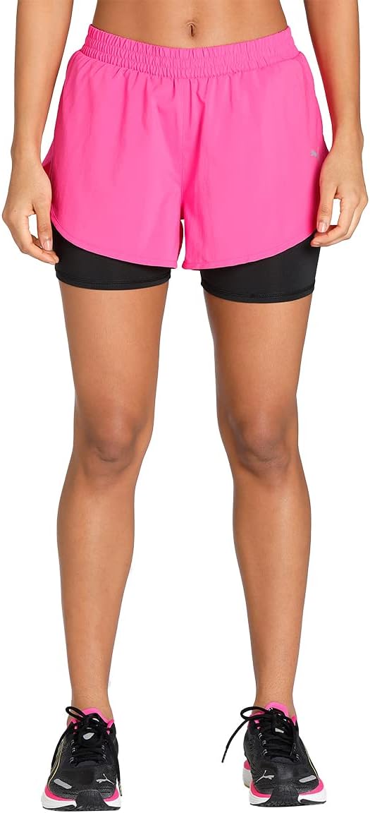 PUMA Damen Run Favourite 2-in-1 Laufshorts XLRavish Black Pink