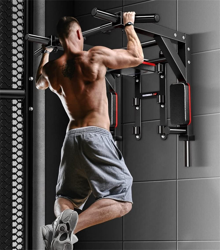 Multifunktionelle Klimmzugstange für die Wandmontage Dip Station 2 in1 Pull Up Bar Wand Belastbarkei