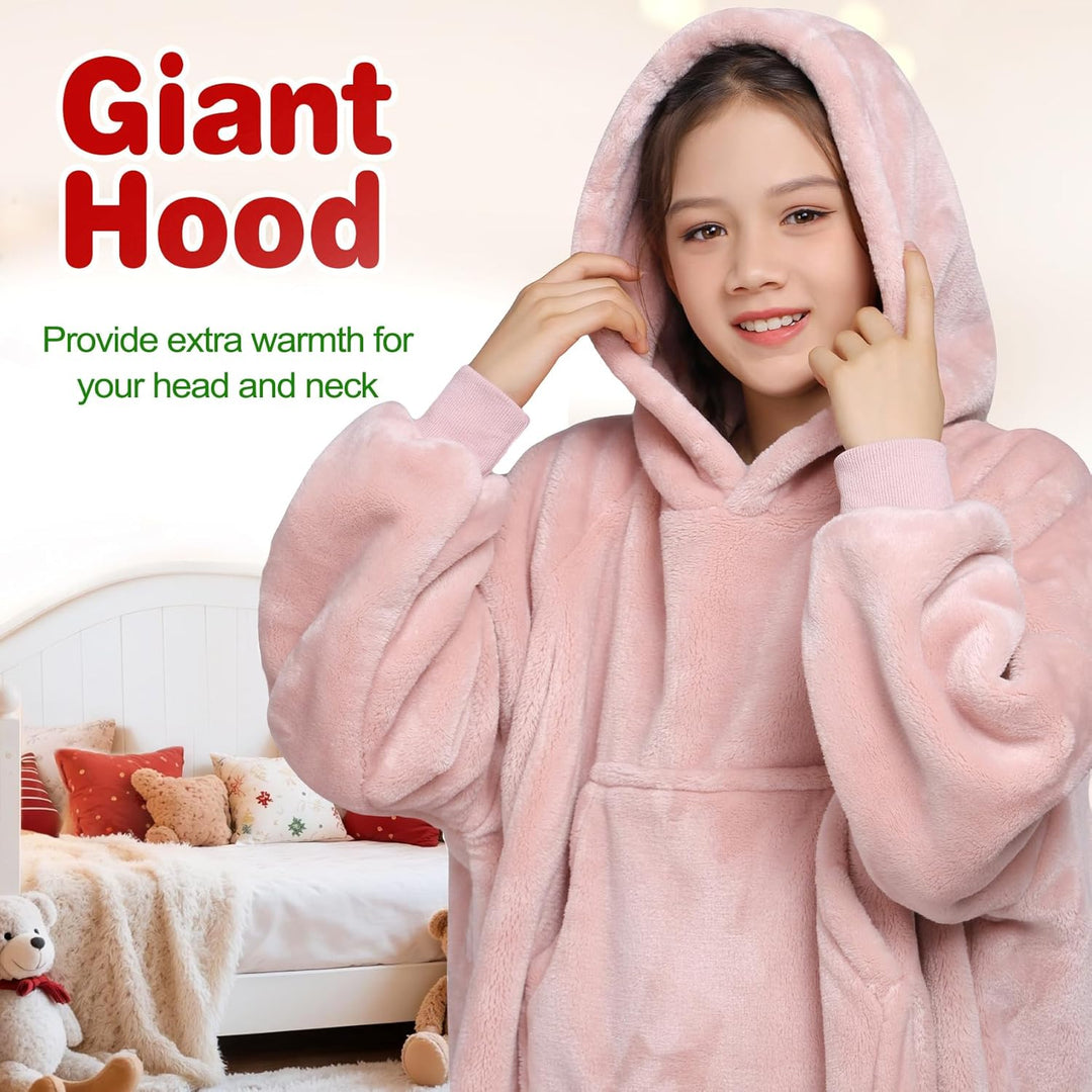 Waitu Tragbare Decke Sweatshirt für Damen und Herren, super warm und gemütlich, grosse Decke, Hoodie