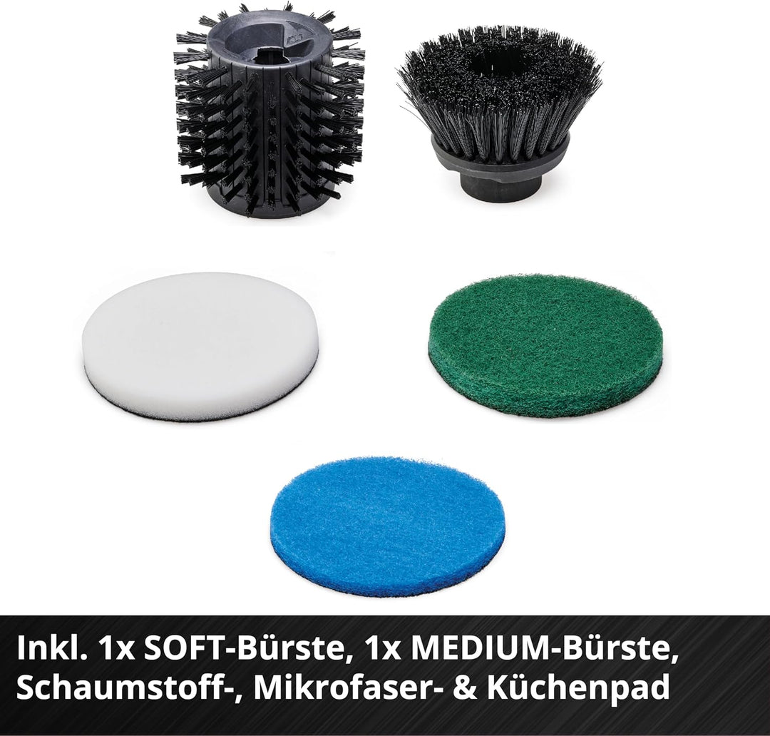 Einhell Akku-Oberflächenbürste PICOBELLA 18/90 Power X-Change (18 V, kabellose Reinigungsbürste, Spr