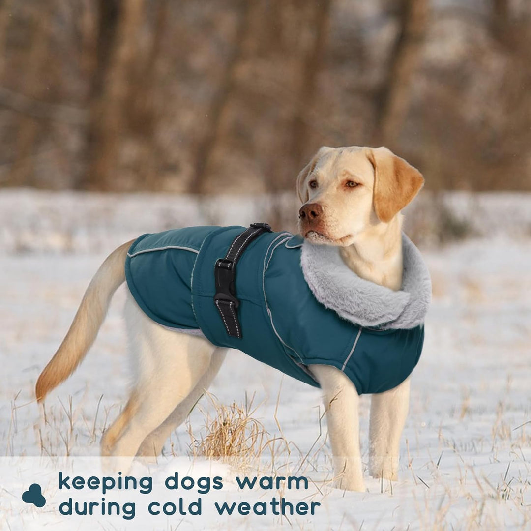 Hundemantel Grosse Hunde, Hundemantel Winter wasserdichte Hunde-Schneejacke Winter Hundepullover Fle