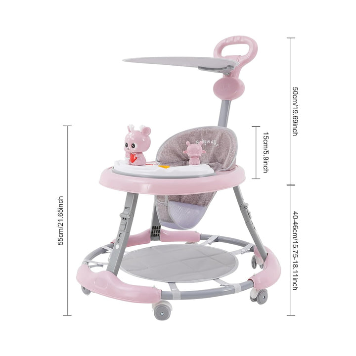 5in1 Lauflernwagen, Kinderwagen mit abnehmbarem Musik- und Spieltablett, höhenverstellbar, Tragkraft