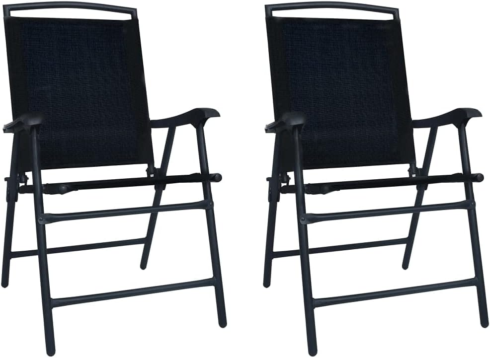 vidaXL 2X Gartenstuhl Klappbar Klappstuhl Campingstuhl Hochlehner Stuhl Stühle Essstuhl Terrassenstu