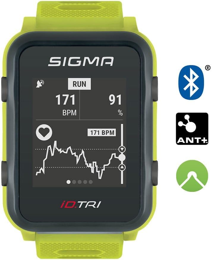 Sigma Sport iD.TRI GPS Triathlon-Uhr mit Trainings- und Wettkampffeatures, Navigation, Smart Notific