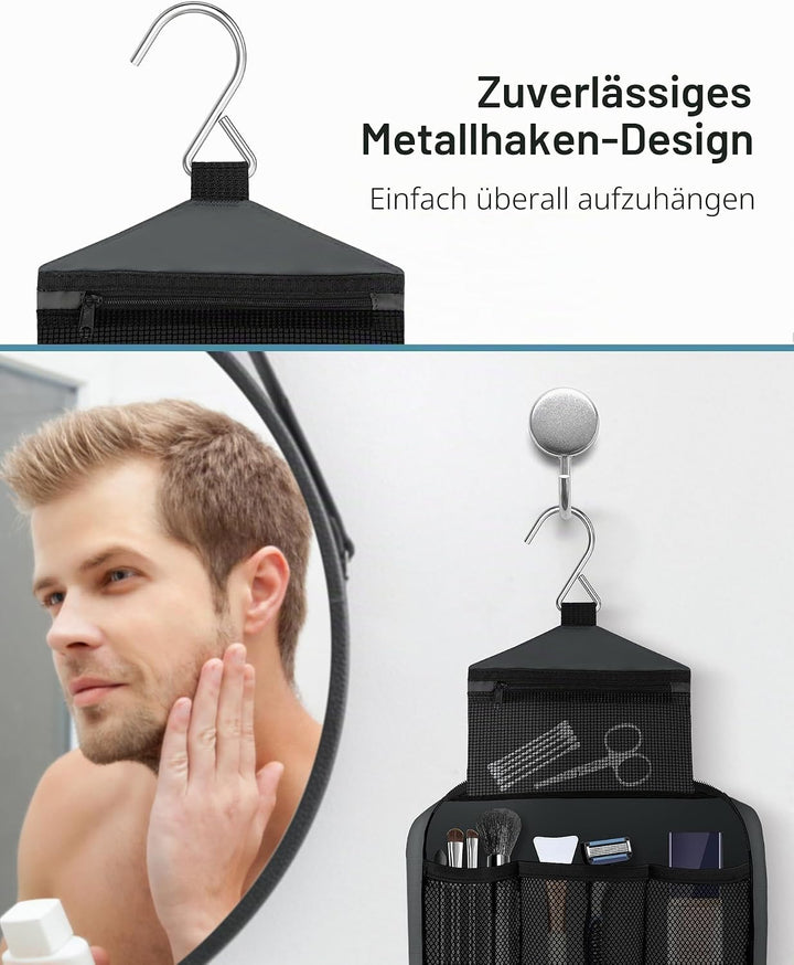 Maliton Kulturbeutel zum Aufhängen [Wasserdicht] - Grosse Reisetasche für Reise/Dienstreise/Fitness/