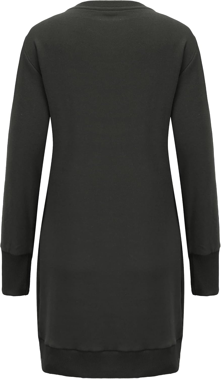 DOTIN Damen Sweatkleid Langarm Sweatshirt Pulloverkleid Herbst Hoodie Kleider Lässiges Jumper Tops S