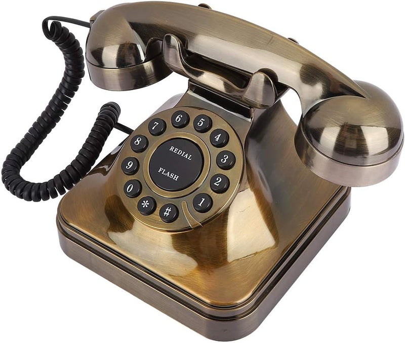 Goshyda Antikes Telefon, Retro-Stil Schnurgebundenes Telefon Vintage-Telefon Antikes Tischtelefon Br