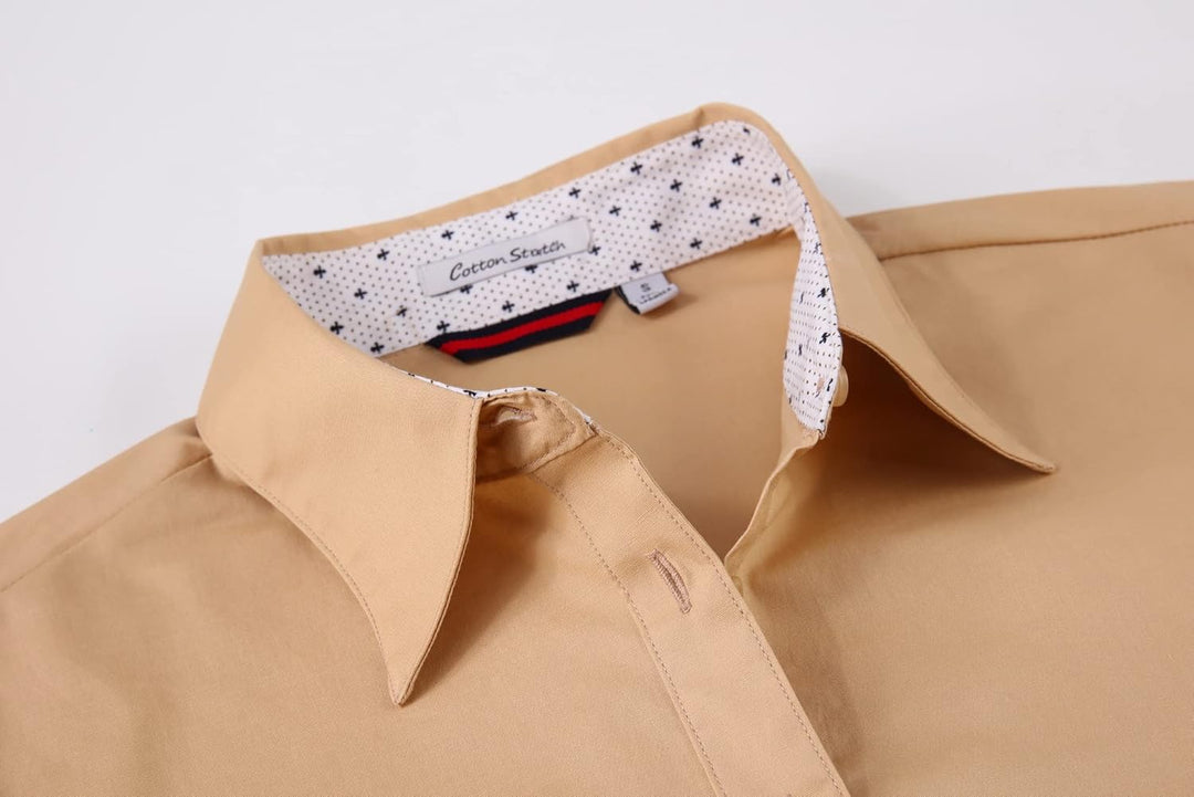 Alex Vando Bluse Damen Langarm Hemd Damen Stretch – Business Button Down Shirts, Bügelfrei Arbeitshe