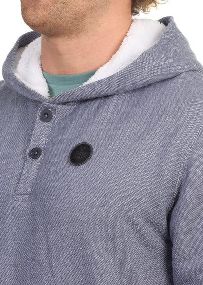 Hurley Herren M Modern Surf Poncho Sherpa Ls H T-Shirt M Blau (Diffused Blue), M Blau (Diffused Blue