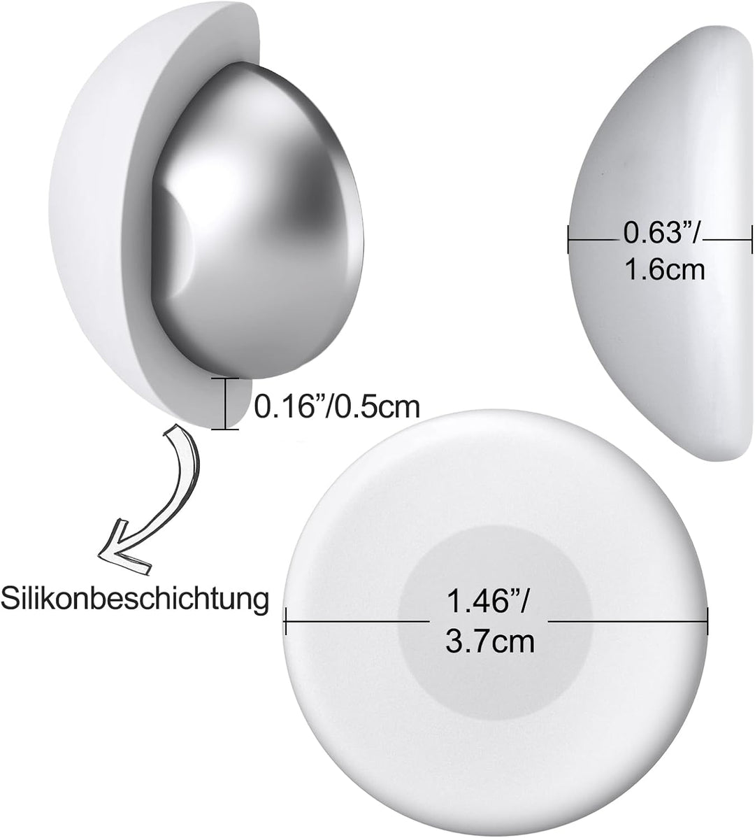 Duschvorhang Gewichte, robuste magnetische Gewichte an der Unterseite mit rostfreier Silikonbeschich