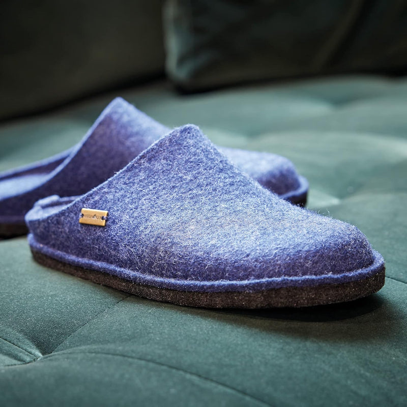 HAFLINGER Flair Soft Filzpantoffeln aus Wollfilz Hausschuh Kaffee (65) Gr. 42