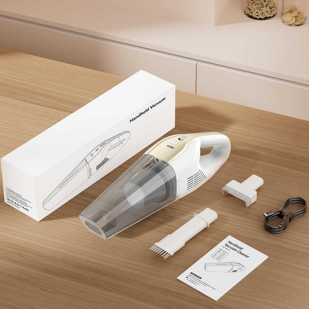 EVARY 9500Pa Akku Handstaubsauger mit 6000mAh PowerAkku & Waschbarem HEPA Doppelfilter-Kabelloser Na
