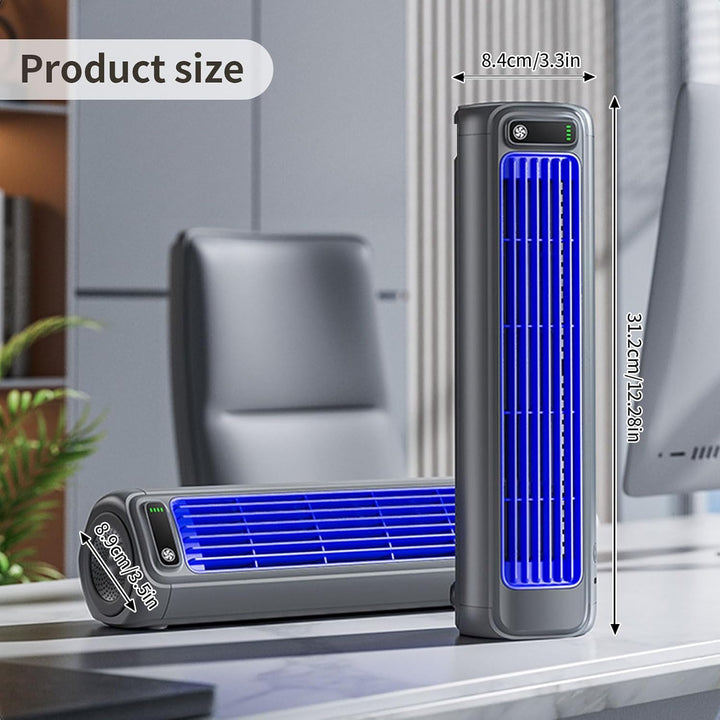 Outfany Cooling Ace,Tragbare Klimaanlage Tischventilator Leise USB Wiederaufladbare Mini Mobile Klim