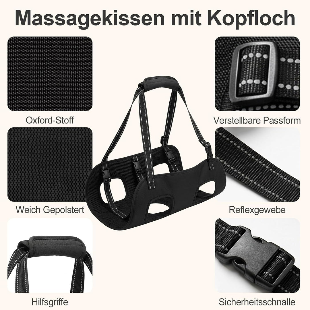 Tragehilfe Hund Gross mit Griffen Verstellbares Hundehebegeschirre, L | Treppenhilfe Hinterbeine Vor