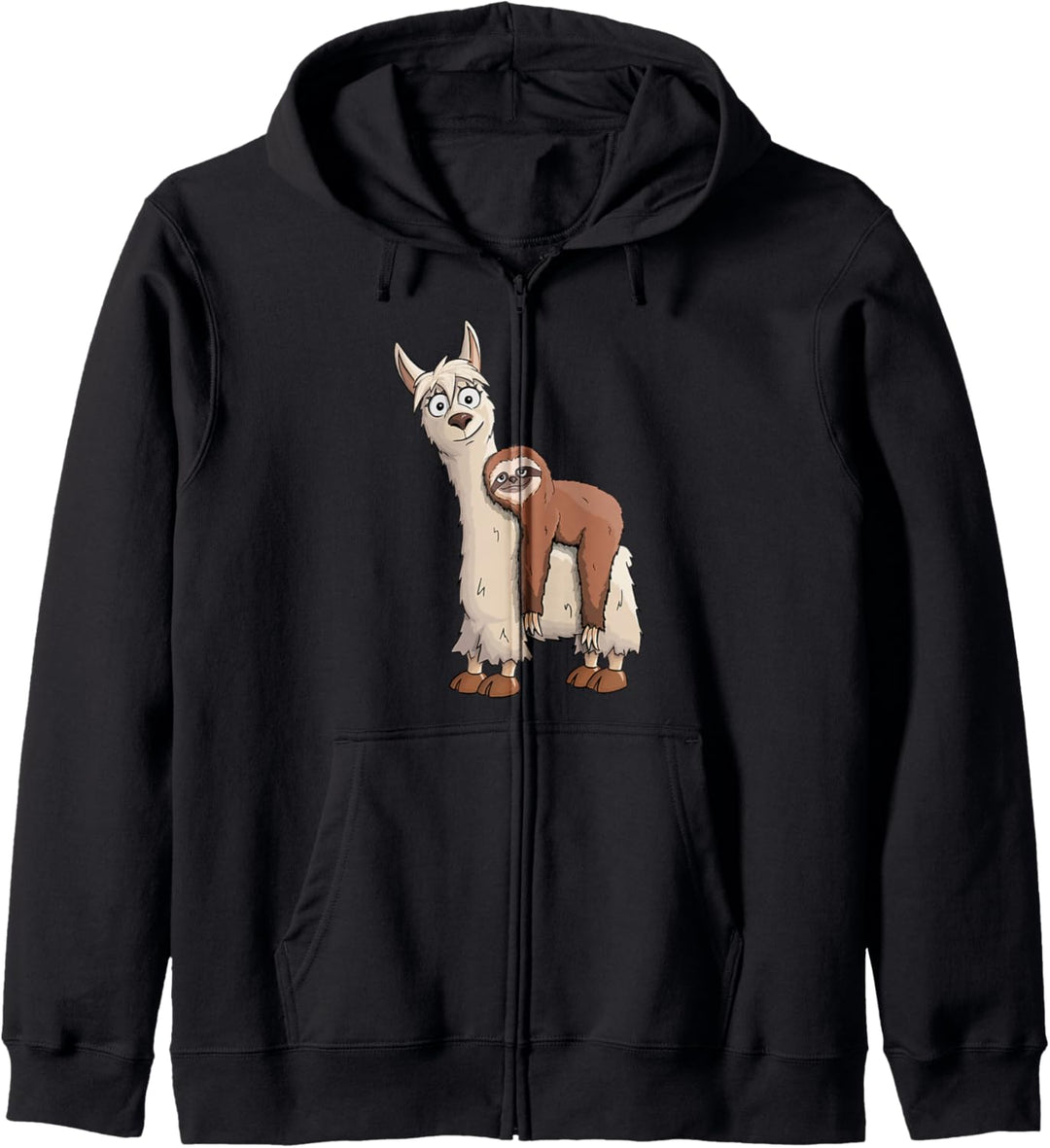 Chill Out Faultier reitet Lama Trendy Alpaka Style Kapuzenjacke