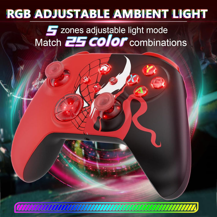 Lapezei Wireless RGB Controller für Xbox Series S/X, mit Xbox One/PC/Android/iOS, Bluetooth Gamepad