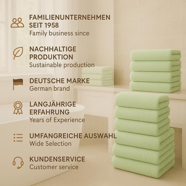 Betz Handtuch 6er Pack Handtücher Set Palermo Grösse 50x100 cm 100% Baumwolle - gut trocknend, leich