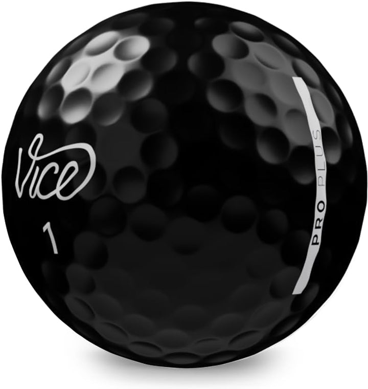 Vice Golf Limited Edition Pro Plus Golfbälle Schwarz, Schwarz