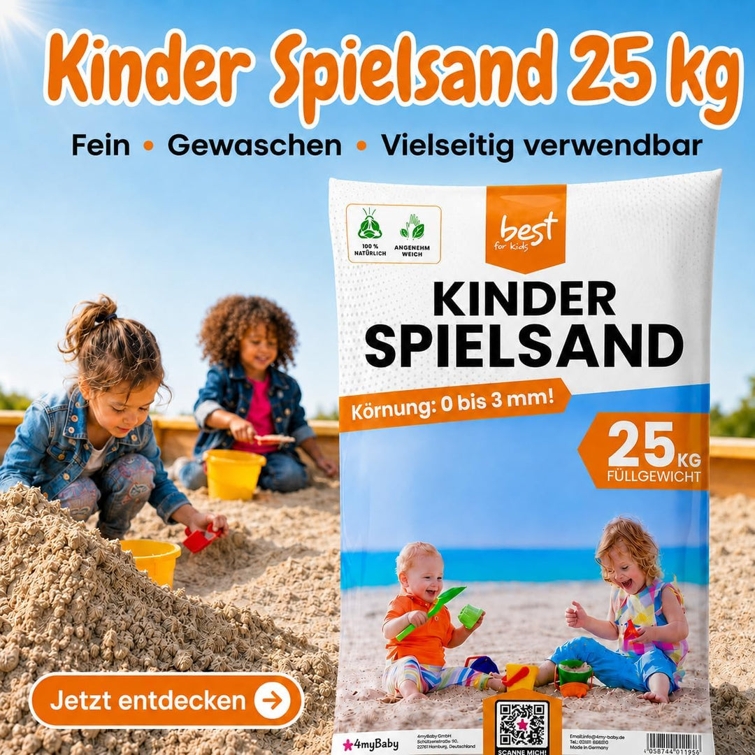 Spielsand 25kg | Quarz Sand für Sandkasten | Kinder Sand | Dekosand | Spielsand für Sandkasten | Kei