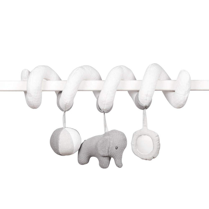 Nattou 929127 Tembo Cotton Elephant Spiral Spielspirale, grau, 1 Stück (1er Pack) Spiralspielzeug Gr